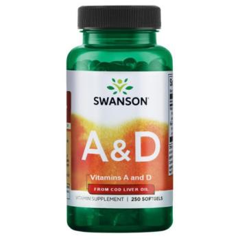 Swanson Vitamins A & D (Витамины А и D) 250 гелевых капсул