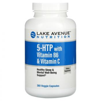 Lake Avenue Nutrition 5-HTP with Vitamin B6 & Vitamin C (5-гидрокситриптофан с витамином B6 и витамином C) 360 вегетарианских капсул