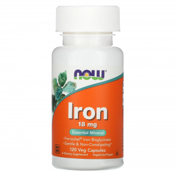 NOW Iron (Железо) 18 мг 120 капсул