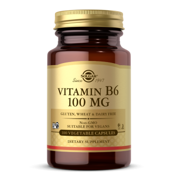 Vitamin B-6 Piridoxine HCI 100 мг (Витамин Б-6 Пиридоксин) 100 вегетарианских капсул