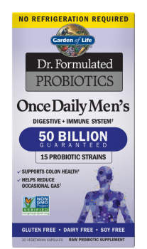 Garden Of Life Dr. formulated probiotics once daily men`s 50B (Пробиотики один раз в день для мужчин) 30 вег капсул