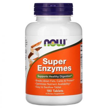 NOW Super Enzymes (суперферменты) 180 таблеток