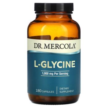 Dr. Mercola L-Glycin (L-глицин) 1000 мг 180 капсул (500 мг в 1 капсуле)