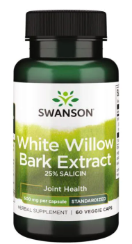 Swanson White Willow Bark Extract (Экстракт коры белой ивы) 500 мг 60 вег капсул