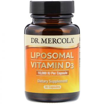 Dr. Mercola Liposomal Vitamin D3 (липосомальный витамин D3) 10000 МЕ 30 капсул срок годности 02/2023