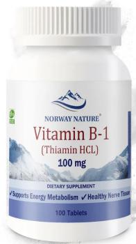 Norway Nature B-1 Thiamin (Витамин B-1 Тиамин) 100 мг 100 таблеток