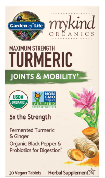 Garden of Life mykind Organics Maximum Strength Turmeric Joints & Mobility (Максимальная прочность и подвижность суставов с куркумой) 30 вег таблеток