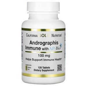 California Gold Nutrition AP-BIO (средство для укрепления иммунитета с экстрактом андрографиса) 100 мг 120 таблеток
