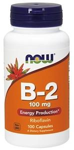 NOW Vitamin B-2 (Витамин B-2) 100 мг 100 капсул