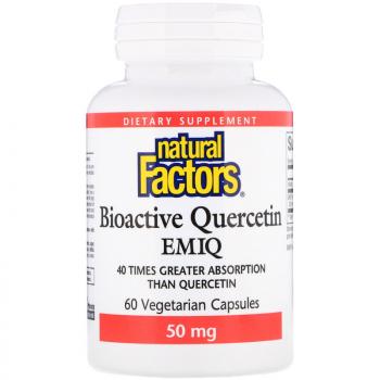 Natural Factors Bioactive Quercetin EMIQ (Биоактивный квертицин EMIQ) 50 мг 60 капсул
