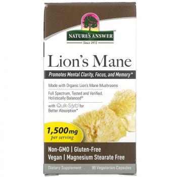 Nature's Answer Lion's Mane (ежовик гребенчатый) 1500 мг 90 капсул