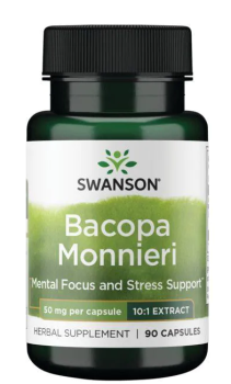 Swanson Bacopa Monniera 10:1 Extract (Бакопа Монье - Экстракт 10:1) 50 мг 90 капсул