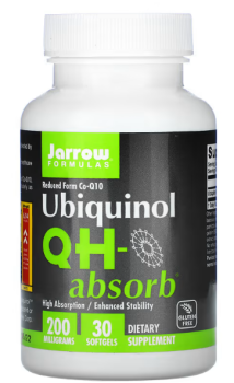 Jarrow Formulas Ubiquinol QH-Absorb (Убихинол) 200 мг 30 гелевых капсул