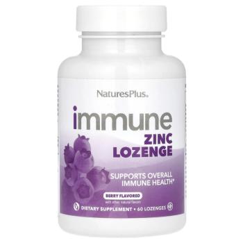 NaturesPlus Immune Zinc 60 пастилок (ягодный вкус)