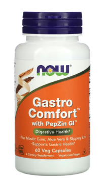 NOW Gastro Comfort с PepZin GI 60 вег капсул