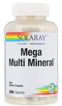 Solaray Mega Multi Mineral (Мультиминералы) 200 капсул