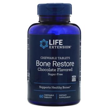Life Extension Bone Restore Chewable Tablets (Поддержка костей) шоколад 60 жевательных таблеток, срок годности 11/2023