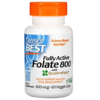 Doctor's Best Fully Active Folate (активный фолат) 800 мкг 60 капсул
