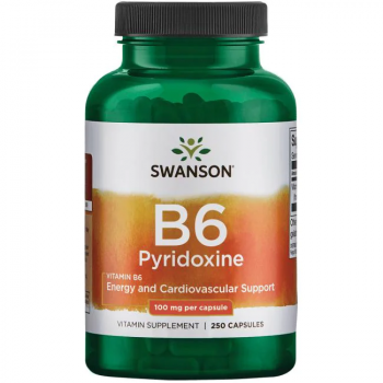 Swanson Vitamin B-6 (Витамин B6 Пиридоксин) 100 мкг 250 капсул