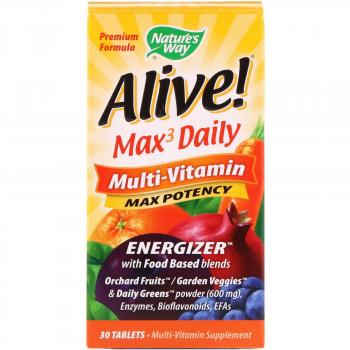 Nature's Way Alive! Max3 Daily (мультивитамины) 30 таблеток