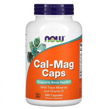 NOW  Cal-Mag Caps (Капсулы с кальцием и магнием) 240 капсул