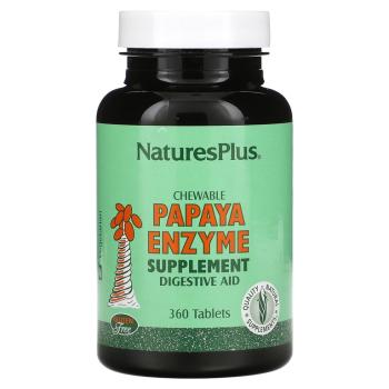 NaturesPlus Papaya Enzyme (Жевательная добавка с ферментами папайи) 360 таблеток