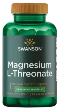Swanson Magnesium L-Threonate (L-треонат магния - с добавлением Magtein) 90 капсул