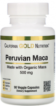 California Gold Nutrition Peruvian Maca (Перуанская Мака) 500 мг 90 капсул