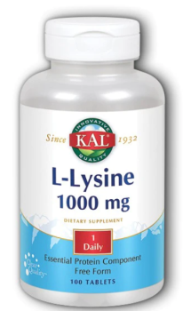 KAL L-Lysine 1000 mg (L-лизин) 1000 мг 100 таблеток