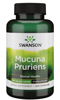 Swanson Mucuna Pruriens Standardized (Мукуна жгучая стандартизированная) 350 мг 200 капсул