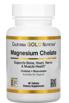 California Gold Nutrition Magnesium Chelate (Хелат магния) 90 таблеток