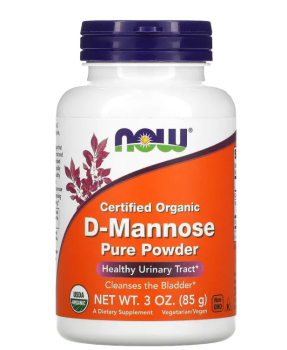 NOW Certified Organic D-Mannose Pure Powder (сертифицированный органический порошок D-Mannose) 85 гр