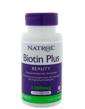 Natrol Biotin Plus (Биотин) 5000 мкг 60 таблеток