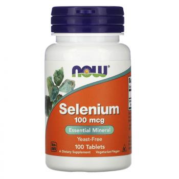 NOW Selenium (Селениум) 100 мкг 100 таблеток