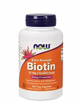 NOW Biotin (Биотин) 10000 мкг 120 капcул