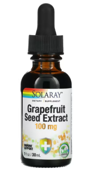 Solaray Guaranteed Potency Grapefruit Seed Extract Drops (Экстракт семян грейпфрута в каплях) без ароматизатора 100 мг 30 мл