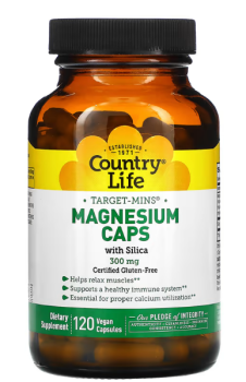 Country Life Magnesium Caps (магний в капсулах) 300  мг 120 вег. капсул