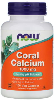 NOW Coral Calcium (Кальций из кораллов) 1000 мг 100 капсул