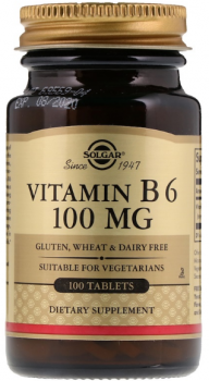 Solgar Vitamin B6 100 мг 100 таблеток.