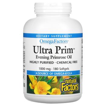 Natural Factors OmegaFactors Ultra Prim (масло примулы вечерней) 1000 мг 180 мягких таблеток