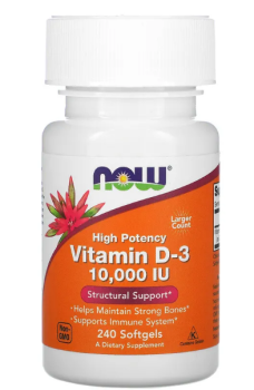 NOW Vitamin D-3 10000 IU 240 капсул