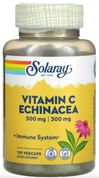 Solaray Vitamin C With Echinacea (Витамин С с эхинацеей) 1000 мг 120 вег капсул