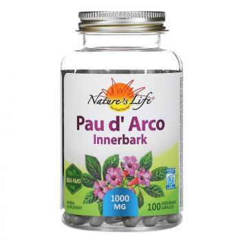 Nature's Life Pau d' Arco Innerbark (Кора муравьиного дерева внутренняя кора) 100 капсул