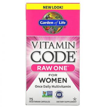 Garden of Life Vitamin Code RAW One (мультивитаминная добавка для женщин для приема 1 раз в день) 75 вегетарианских капсул