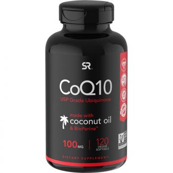 Sports Research CoQ10 with BioPerine & Coconut Oil (коэнзим Q10 с экстрактом BioPerine и кокосовым маслом) 100 мг 120 капсул, 02/24