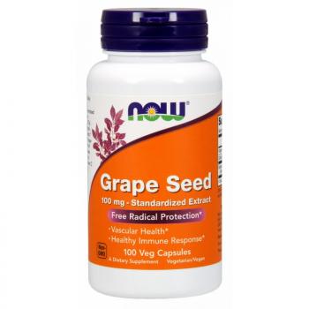 NOW Grape seed (Стандартизированный экстракт из виноградных косточек) 100 мг 100 вег. капсул