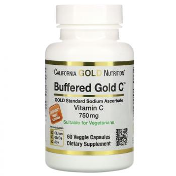 California Gold Nutrition Buffered Gold-C (буферизованный витамин C) 750 мг 60 капсул