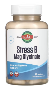 KAL Stress B Mag Glycinate (витамины группы B с добавлением магния) 60 вег капсул