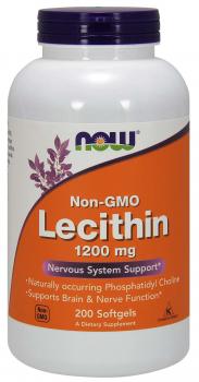 NOW Lecithin (Лецитин) 1200 мг 200 капсул