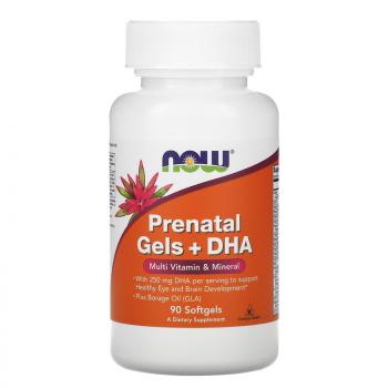 Now Foods Prenatal Gels+DHA Витамины для беременных+ДГК 90 капсул